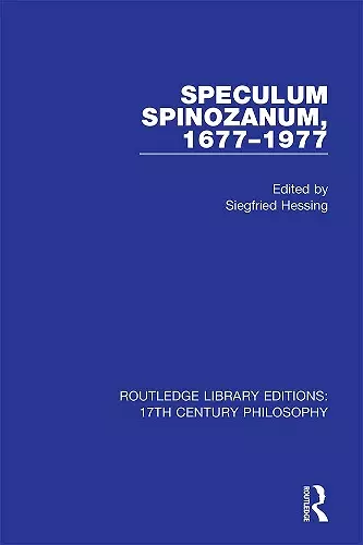 Speculum Spinozanum, 1677-1977 cover