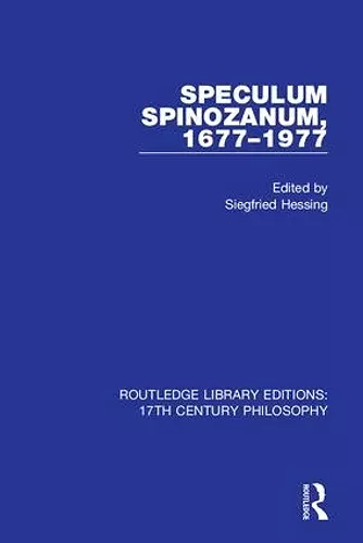 Speculum Spinozanum, 1677-1977 cover