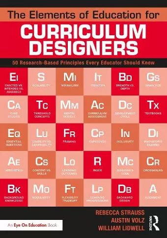 The Elements of Education for Curriculum Designers cover