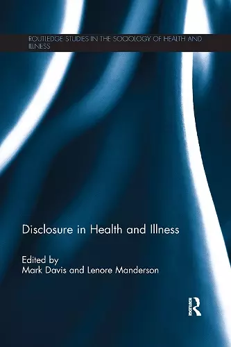 Disclosure in Health and Illness cover