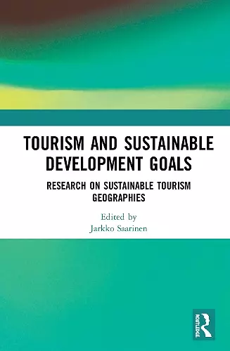 Tourism and Sustainable Development Goals cover