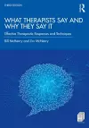 What Therapists Say and Why They Say It cover