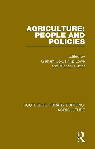 Agriculture: People and Policies cover