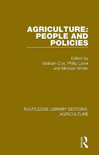 Agriculture: People and Policies cover