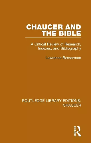 Chaucer and the Bible cover