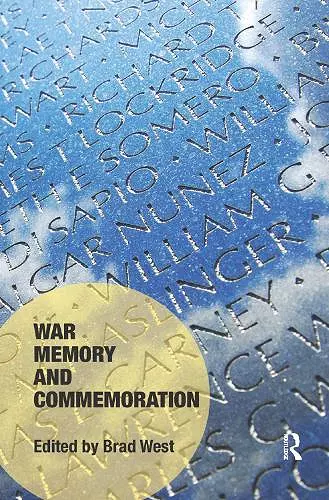 War Memory and Commemoration cover