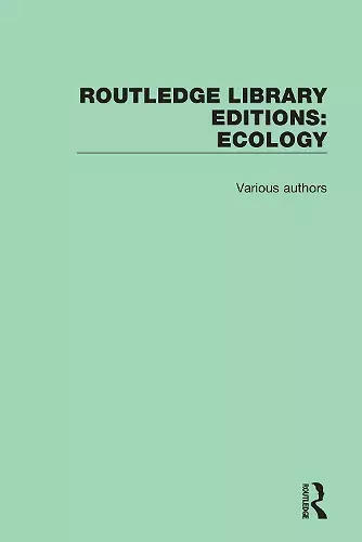 Routledge Library Editions: Ecology cover