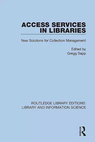 Access Services in Libraries cover