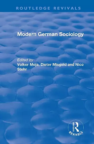 Modern German Sociology cover