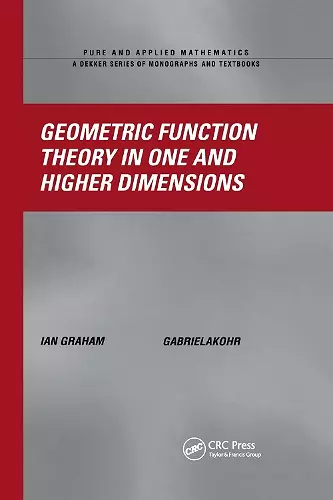 Geometric Function Theory in One and Higher Dimensions cover