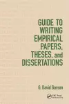 Guide to Writing Empirical Papers, Theses, and Dissertations cover