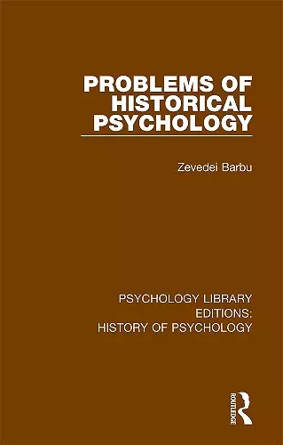 Problems of Historical Psychology cover