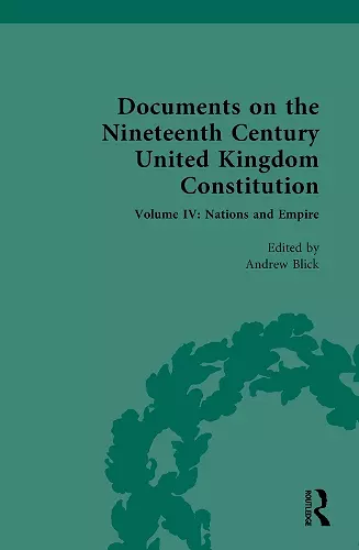 Documents on the Nineteenth Century United Kingdom Constitution cover