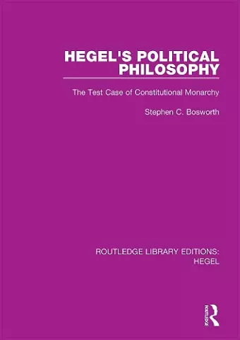 Hegel's Political Philosophy cover