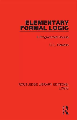 Elementary Formal Logic cover