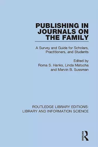 Publishing in Journals on the Family cover