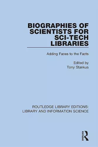 Biographies of Scientists for Sci-Tech Libraries cover