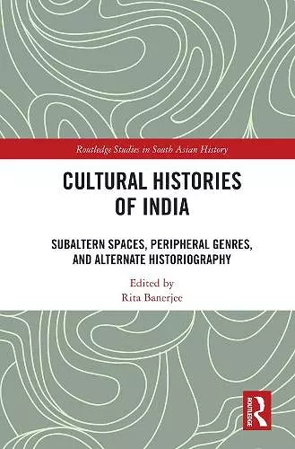 Cultural Histories of India cover