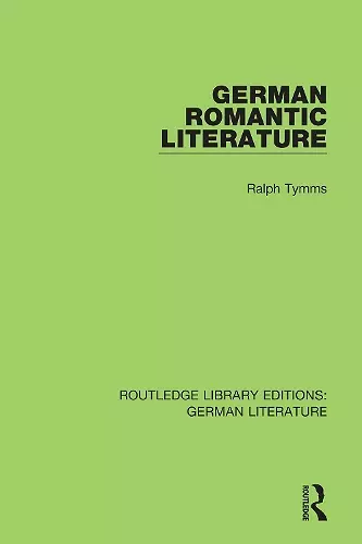 German Romantic Literature cover