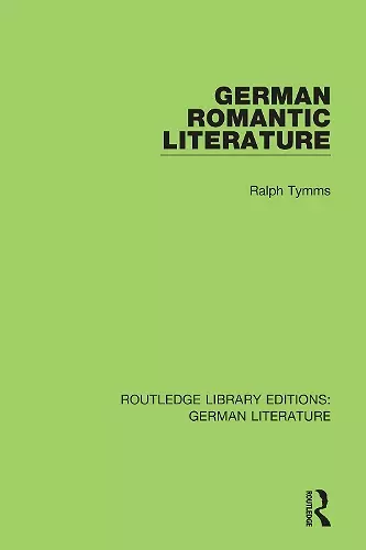 German Romantic Literature cover