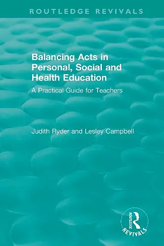 Balancing Acts in Personal, Social and Health Education cover