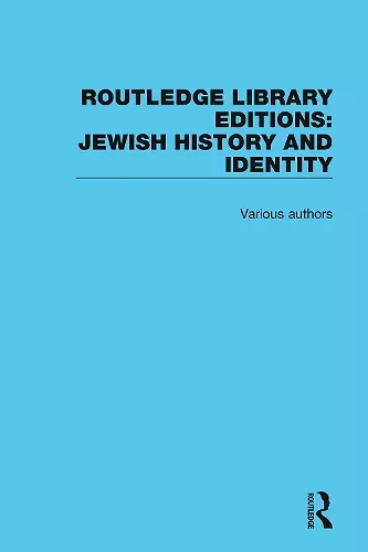 Routledge Library Editions: Jewish History cover