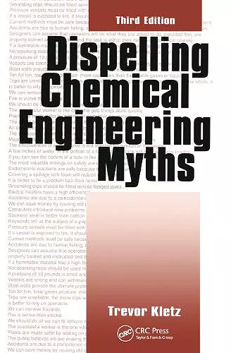 Dispelling chemical industry myths cover