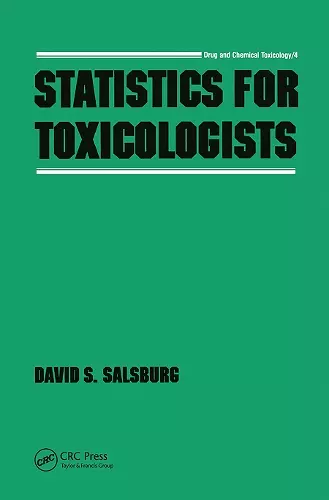 Statistics for Toxicologists cover