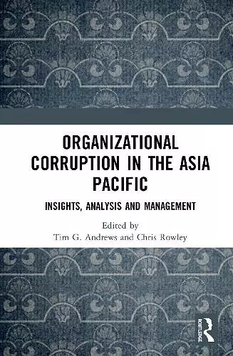 Organizational Corruption in the Asia Pacific cover