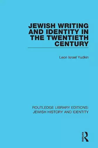 Jewish Writing and Identity in the Twentieth Century cover