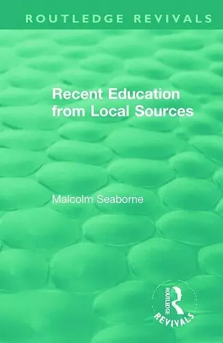 Recent Education from Local Sources cover