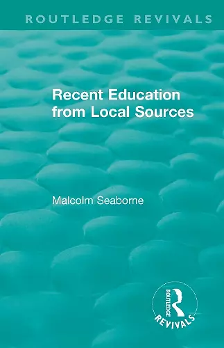 Recent Education from Local Sources cover