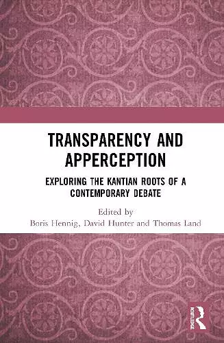 Transparency and Apperception cover