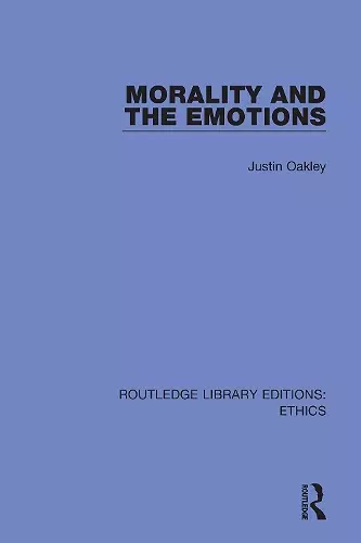 Morality and the Emotions cover