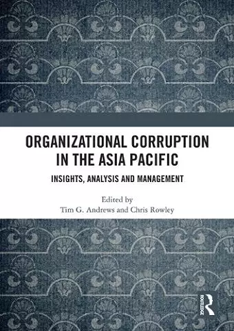 Organizational Corruption in the Asia Pacific cover