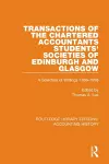 Transactions of the Chartered Accountants Students' Societies of Edinburgh and Glasgow cover