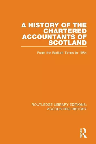 A History of the Chartered Accountants of Scotland cover