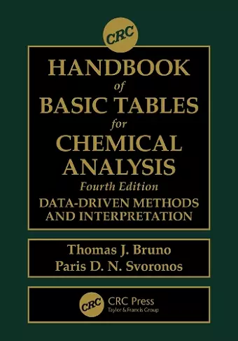 CRC Handbook of Basic Tables for Chemical Analysis cover