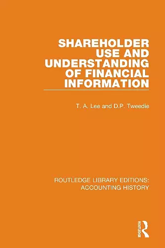 Shareholder Use and Understanding of Financial Information cover