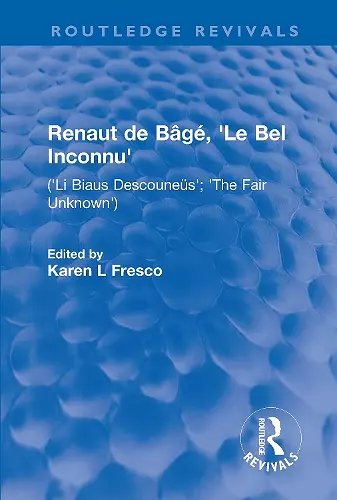 Renaut de Bâgé, 'Le Bel Inconnu' cover