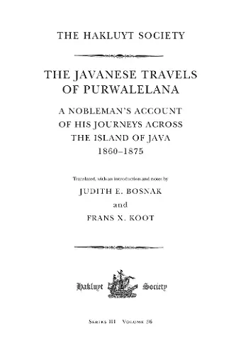 The Javanese Travels of Purwalelana cover