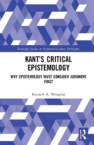 Kant’s Critical Epistemology cover