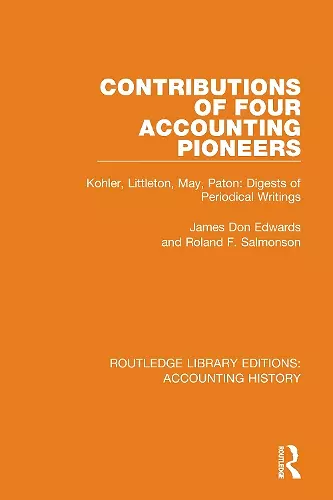 Contributions of Four Accounting Pioneers cover