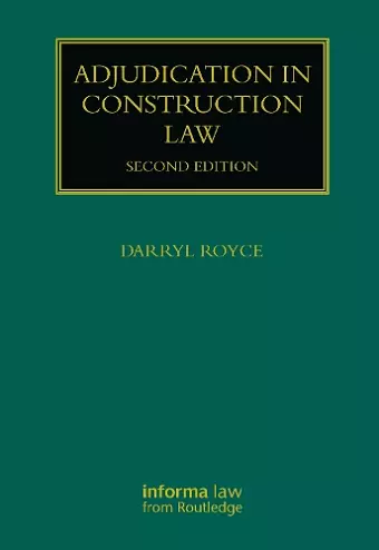 Adjudication in Construction Law cover