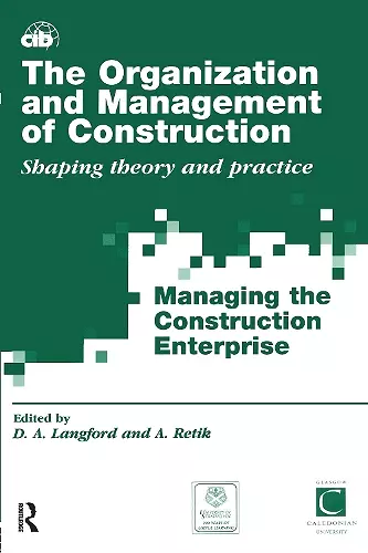 The Organization and Management of Construction cover