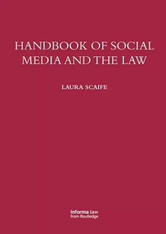 Handbook of Social Media and the Law cover