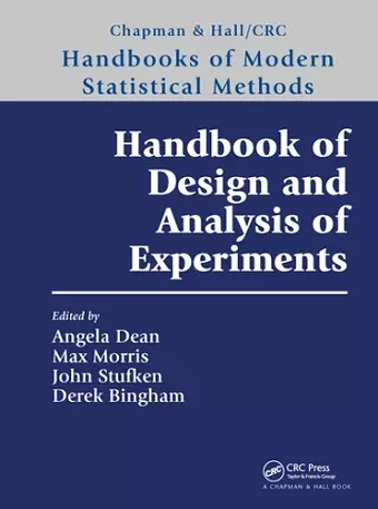 Handbook of Design and Analysis of Experiments cover