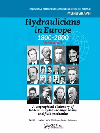 Hydraulicians in Europe 1800-2000 cover