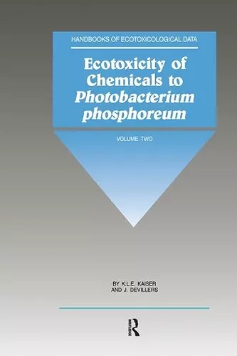 Ecotoxicity of Chemicals to Photobacterium Phosphoreum cover