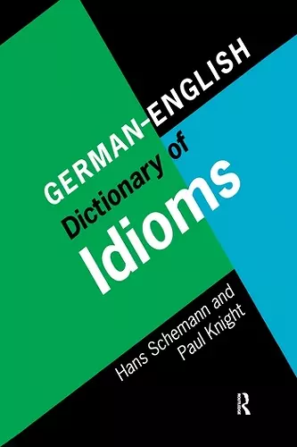 German/English Dictionary of Idioms cover